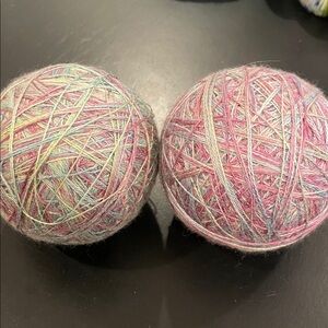 Two balls of lace weight wool yarn
